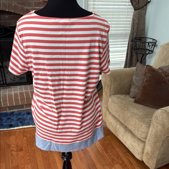 Tommy Hilfiger Red and White Boxy Short Sleeve Tee - Picture 3 of 6